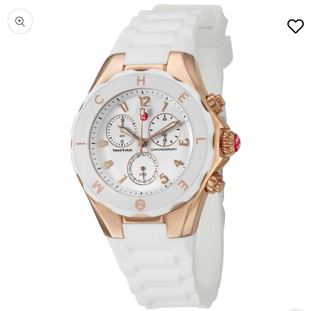 MICHELE Tahitian Jelly Beans Swiss Quartz (Battery-Powered) White Women's Watch